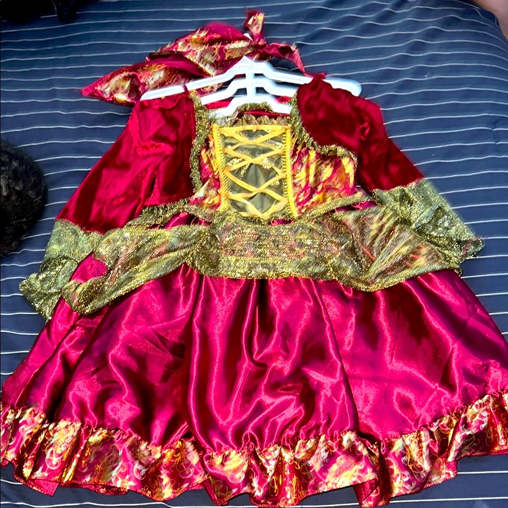 Kids Red and Gold Pirate Costume Dress